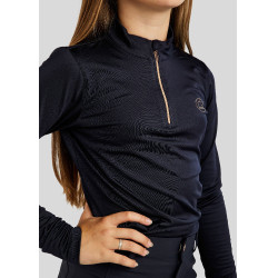 Polo de equitación Everly para niño de manga larga rosa dorado Marino Azul marino Polo de equitación Everly para niño de manga larga rosa dorado Marino Azul marino