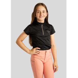 Polo de montar Everly para niño de manga corta en rosa dorado Polo de montar Everly para niño de manga corta en rosa dorado