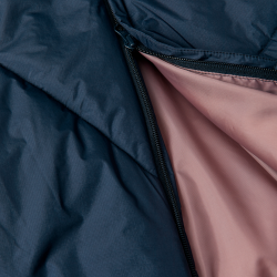 Abrigo largo Kingsland e aislante para mujer KLValdy Marino Azul marino