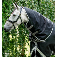 Cubrecuello Horseware 0g para manta Amigo XL Negro / gris titanio / plata