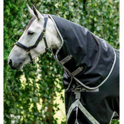 Cubrecuello Horseware 0g para manta Amigo XL Negro / gris titanio / plata