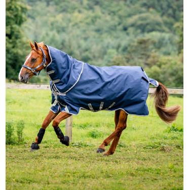 Horseware Amigo® Bravo 12 Plus 400g 1200D Manta Marino / gris titanio / plata