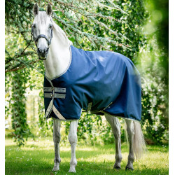 Manta Horseware Amigo Bravo 12 50g Turnout Marino / gris titanio / plata