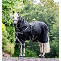 Manta Horseware Amigo® Bravo 12 Plus Lite 0g 1200D Noir / gris titanium / argent