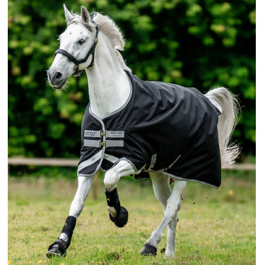 Horseware Amigo® Bravo 12 Original 250g 1200D Manta Negro / gris titanio / plata