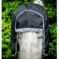 Cobertura Horseware Amigo 1200D Plus Turnout Bundle 50g 100g y 200g Negro / gris titanio / plata