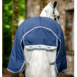 Manta de exterior Horseware Rhino® Plus Pony 250g Negro / gris titanio / azul clásico
