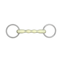 bocado recto 2 anillos, manzana