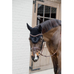 Brida Dy'on colección D muserola combinada trenzada con Pull Back Castaño Marrón