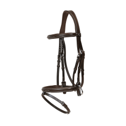 Bridon Working by Dy'on muserola combinada con mosquetones Castaño Marrón