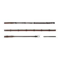 Riendas Howlett Dy'on 3 "D" Goma 1/2'' con 7 pasadores Castaño Marr&amp;oacute;n