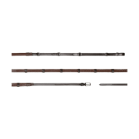 Riendas Howlett Dy'on 3 "D" Goma 1/2'' con 7 topes Castaño Marrón