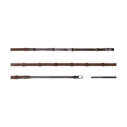 Riendas Howlett Dy'on 3 "D" Goma 1/2'' con 7 topes Castaño Marrón