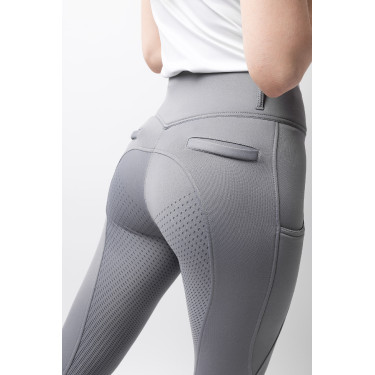 Pantalón térmico con asiento completo Mira para mujer Horze Aleación Gris