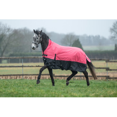 Manta highneck HKM Norwich 600D forrada de forro polar Coral / negro Rojo Manta highneck HKM Norwich 600D forrada de forro polar Coral / negro Rojo