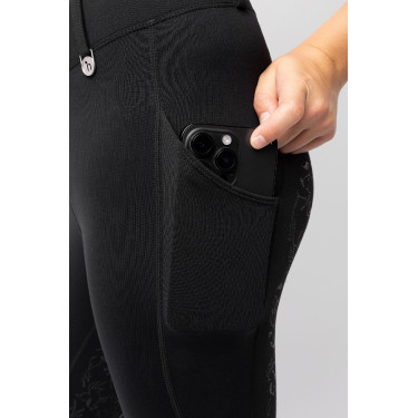 Leggings térmicos para niños Horze Dea con agarre completo Negro caviar Leggings térmicos para niños Horze Dea con agarre completo Negro caviar