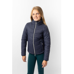 Chaqueta de equitación acolchada para niños Horze Astrid Azul polar Azul marino Chaqueta de equitación acolchada para niños Horze Astrid Azul polar Azul marino