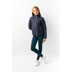 Chaqueta de equitación acolchada para niños Horze Astrid Azul polar Azul marino Chaqueta de equitación acolchada para niños Horze Astrid Azul polar Azul marino
