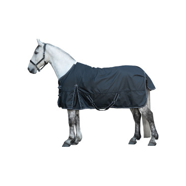 Manta de cuadra Premium HKM 1680D 200g forro liso Negro