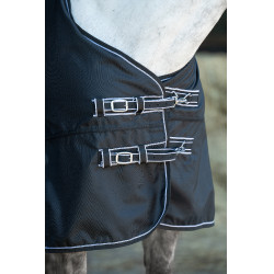 Manta de cuadra Premium HKM 1680D 200g forro liso Negro