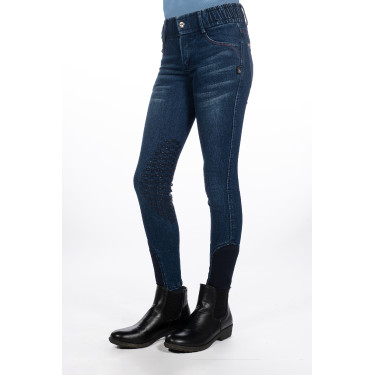 Pantalón infantil Aymee Denim con rodilleras de silicona HKM Pantalón infantil Aymee Denim con rodilleras de silicona HKM
