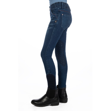Pantalón infantil Aymee Denim con rodilleras de silicona HKM Pantalón infantil Aymee Denim con rodilleras de silicona HKM