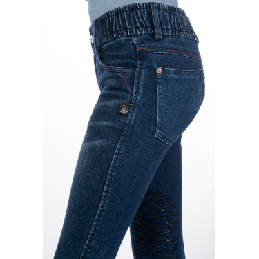Pantalón infantil Aymee Denim con rodilleras de silicona HKM Pantalón infantil Aymee Denim con rodilleras de silicona HKM