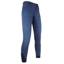 Pantalón Summer Denim Easy fondo 3/4 en silicona HKM Azul vaquero