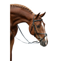 Brida estilo mexicano reforzada, borreguillo HKM Castaño Marrón