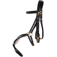 Brida estilo mexicano reforzada, borreguillo HKM Castaño Marrón