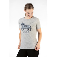 Camiseta Gráfica Caballo HKM Gris claro / mezcla