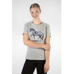 Camiseta Gráfica Caballo HKM Gris claro / mezcla