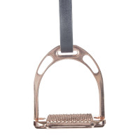 Estribos de aluminio Space HKM 1 par Oro rosa Negro