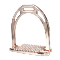 Estribos de aluminio Space HKM 1 par Oro rosa Negro