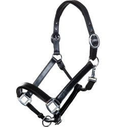 Lederen halster Economic HKM Negro