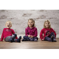 Camiseta de manga larga Love Horses HKM niño Cereza Rojo