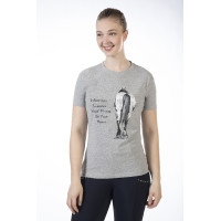 Camiseta Horses leaves Hoofprints HKM Gris claro / mezcla Camiseta Horses leaves Hoofprints HKM Gris claro / mezcla