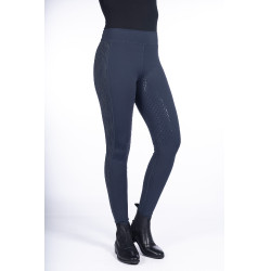 Legging Flow Reflectante con asiento completo de silicona HKM Azul oscuro Legging Flow Reflectante con asiento completo de silicona HKM Azul oscuro