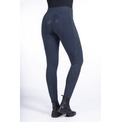 Legging Flow Reflectante con asiento completo de silicona HKM Azul oscuro Legging Flow Reflectante con asiento completo de silicona HKM Azul oscuro