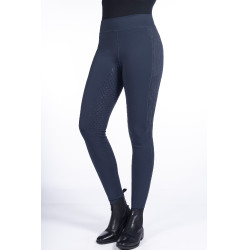 Legging Flow Reflectante con asiento completo de silicona HKM Azul oscuro Legging Flow Reflectante con asiento completo de silicona HKM Azul oscuro