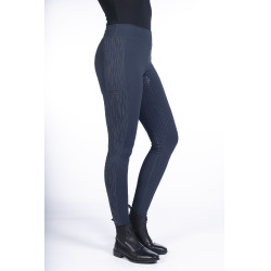 Legging Flow Reflectante con asiento completo de silicona HKM Azul oscuro Legging Flow Reflectante con asiento completo de silicona HKM Azul oscuro