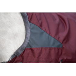 Manta highneck HKM Yukon 600D 100g Rojo oscuro / gris