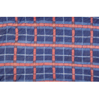 Pañuelo HKM Horseshoe 85 cm x 85 cm Azul oscuro / burdeos