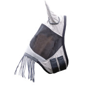 Máscara antimoscas con flecos HKM Plateado / gris Plata Máscara antimoscas con flecos HKM Plateado / gris Plata