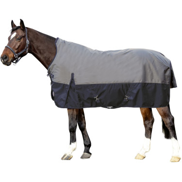 Manta con cuello alto HKM Edmonton 1680D 300g Gris / negro