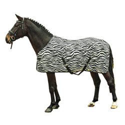 Cubre-moscas Zebra con correas cruzadas HKM Cubre-moscas Zebra con correas cruzadas HKM