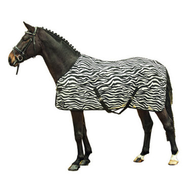 Cubre-moscas Zebra con correas cruzadas HKM Cubre-moscas Zebra con correas cruzadas HKM
