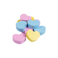Golosinas de madera HKM Hearts Amarillo / rosa / azul aqua