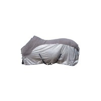 Manta antimoscas Comfort con forro polar HKM Gris / natural / azul