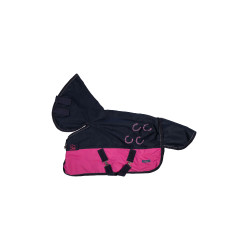 Capa impermeable HKM Funny Horses Fucsia / marino